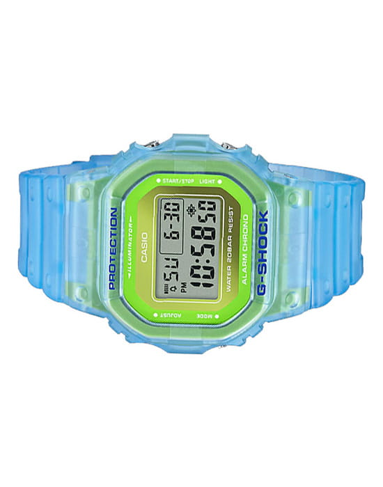 Casio Casio G-Shock DW-5600LS-2 электронные мужские часы часы крупный план зеленый циферблата